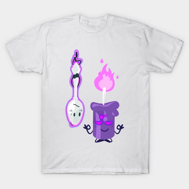 Silver Spoon and Candle (Inanimate Insanity) T-Shirt by PuppyRelp